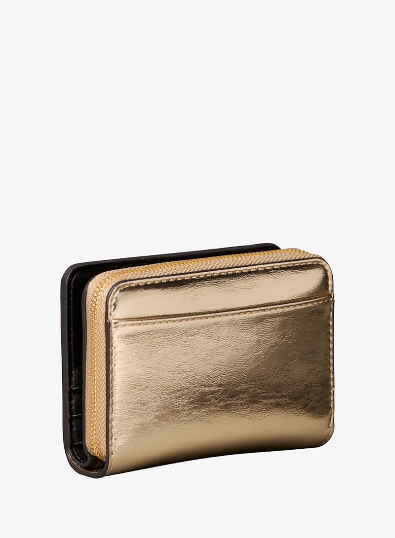 كالفن كلاين Metallic Monogram Zip Wallet